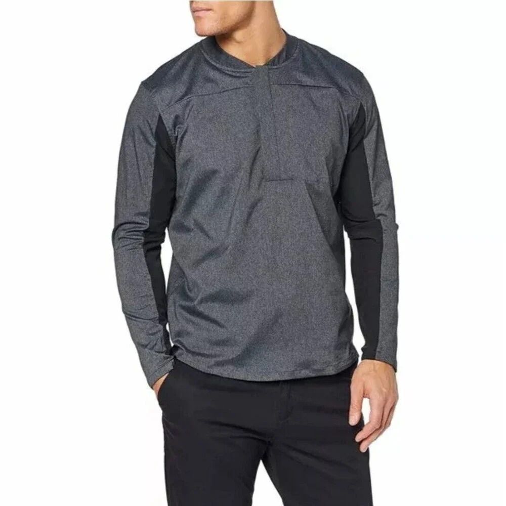 Nike Shield Gray Half Zip Golf Jacket Lightweight Pullover 892211-010 XL